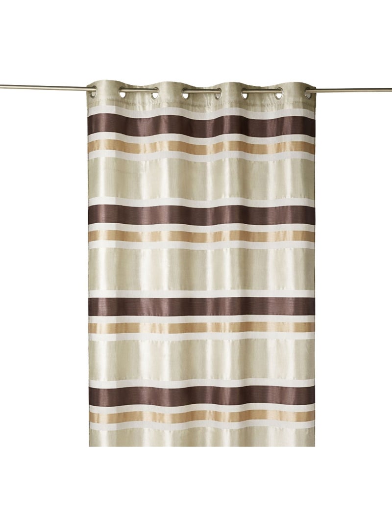 Voilage en Organza rayures horizontales Beige - Kiabi