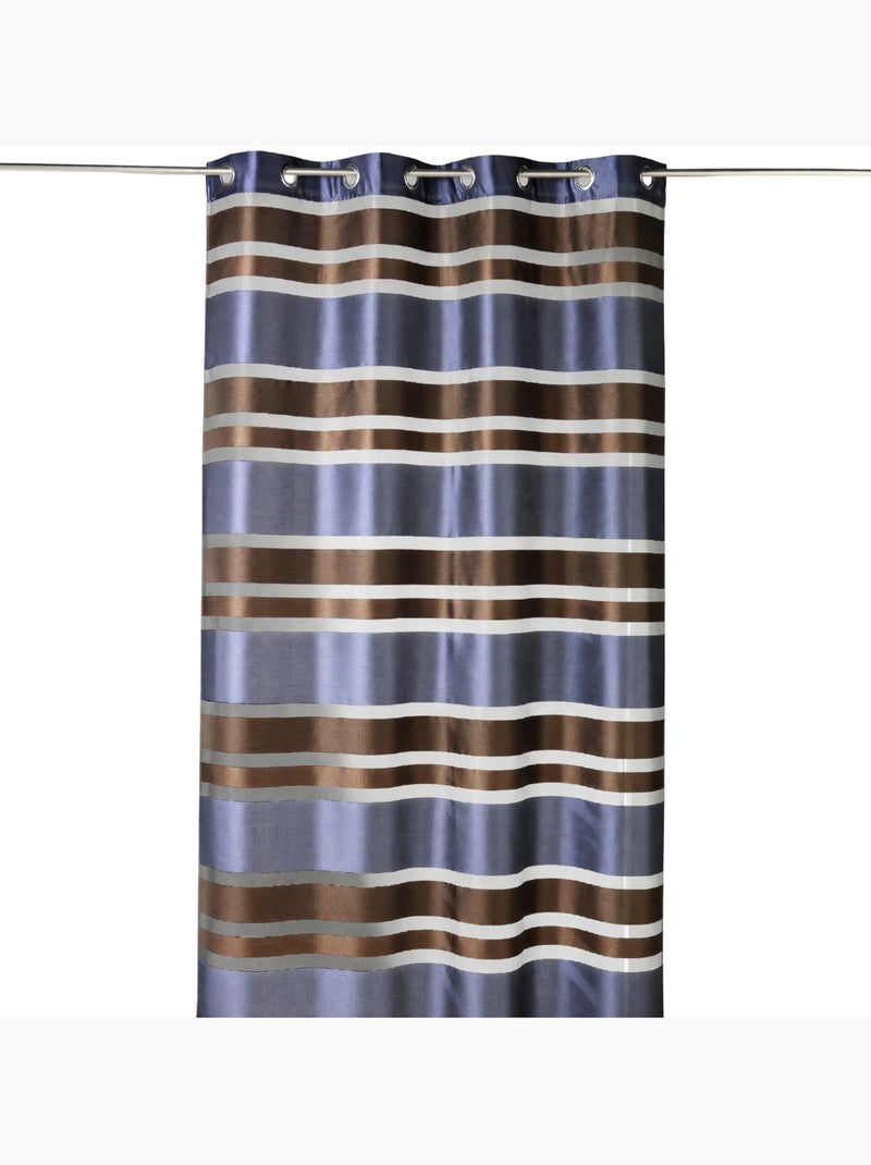 Voilage en Organza rayures horizontales Bleu - Kiabi