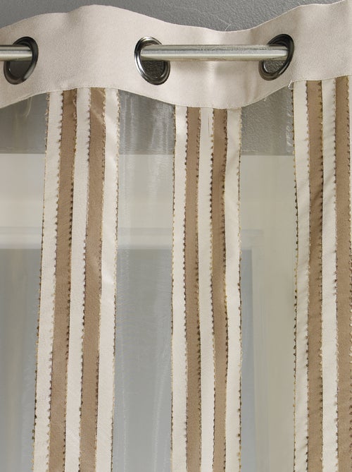 Voilage en Organza Rayures verticales - Kiabi Voilage en Organza Rayures verticales - Kiabi