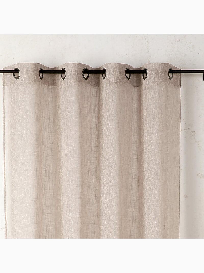 Voilage en polycoton chiné Beige clair - Kiabi