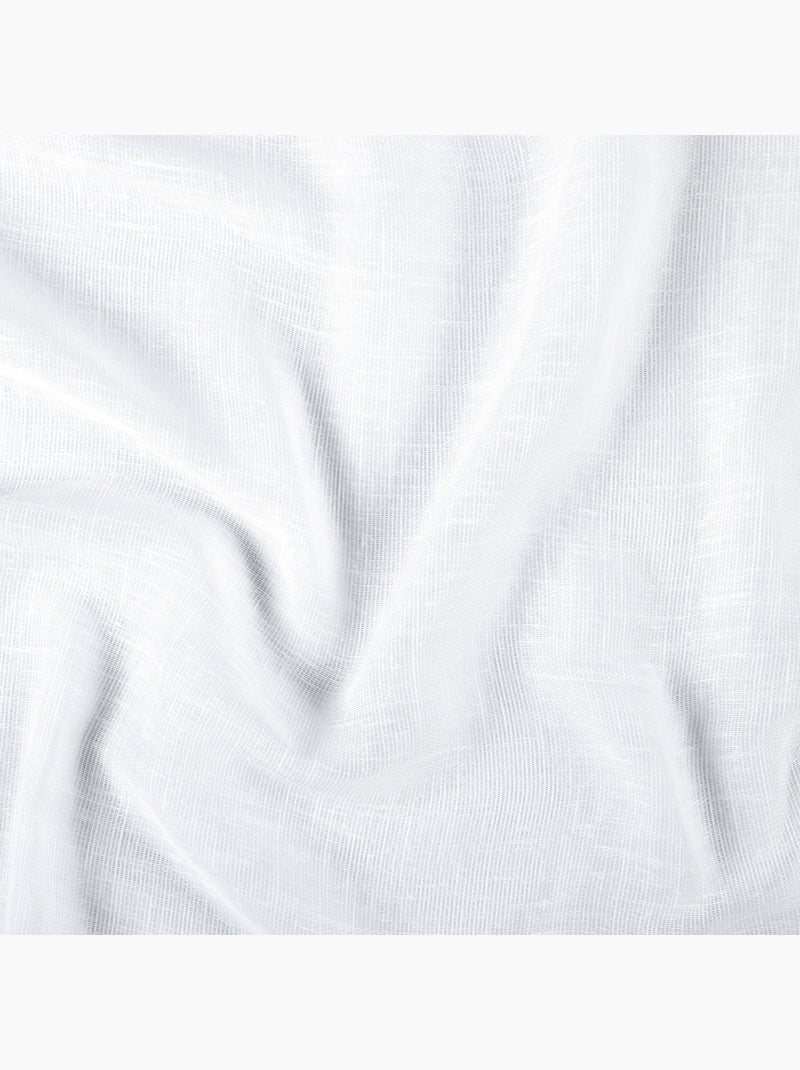 Voilage en polycoton chiné Blanc - Kiabi