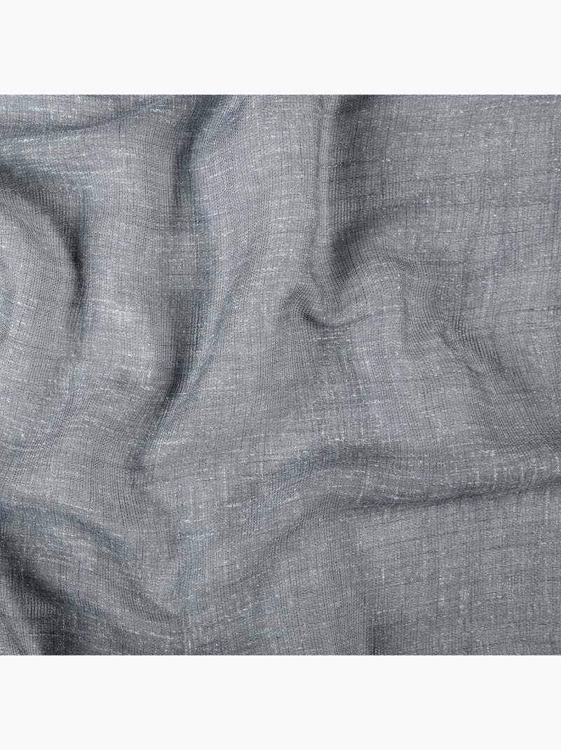 Voilage en polycoton chiné Bleu pétrole - Kiabi