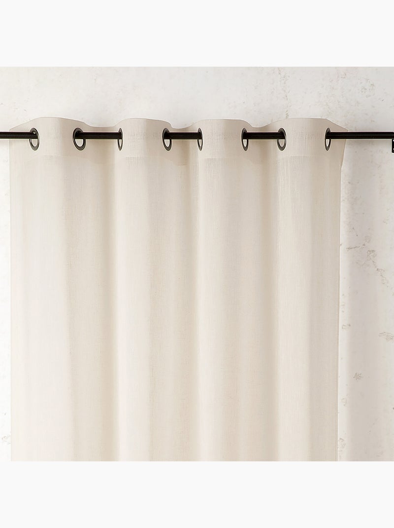 Voilage en polycoton chiné Ecru - Kiabi