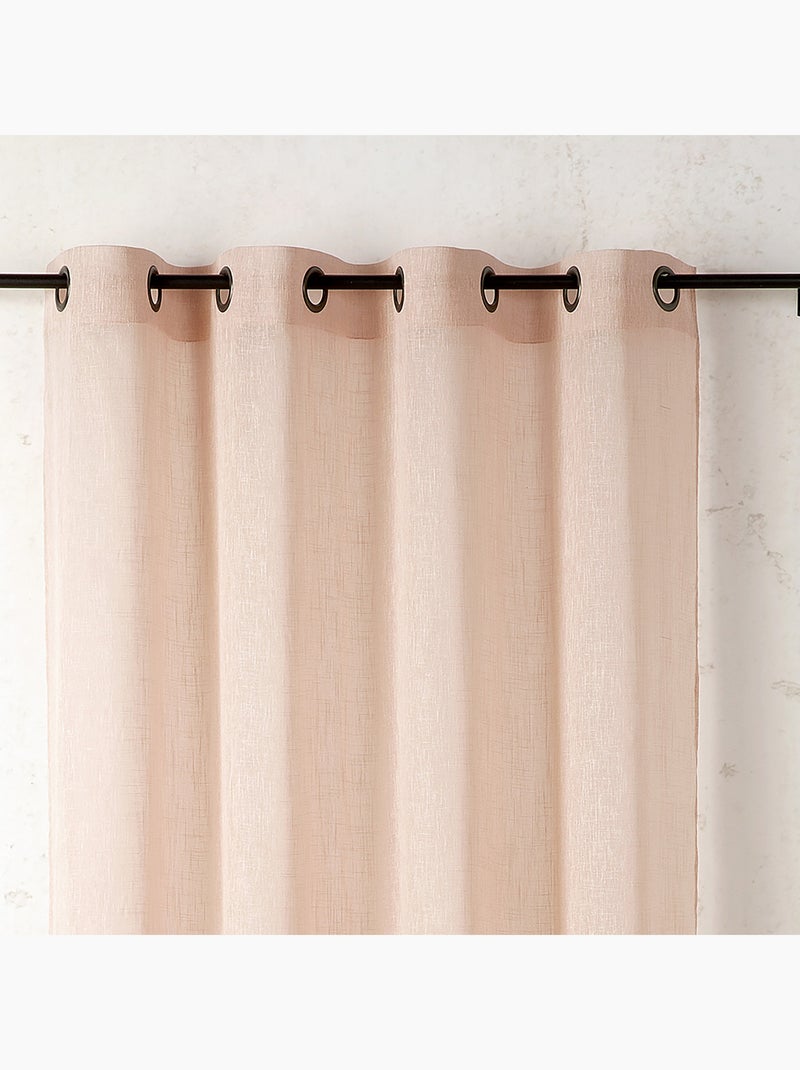Voilage en polycoton chiné Rose clair - Kiabi