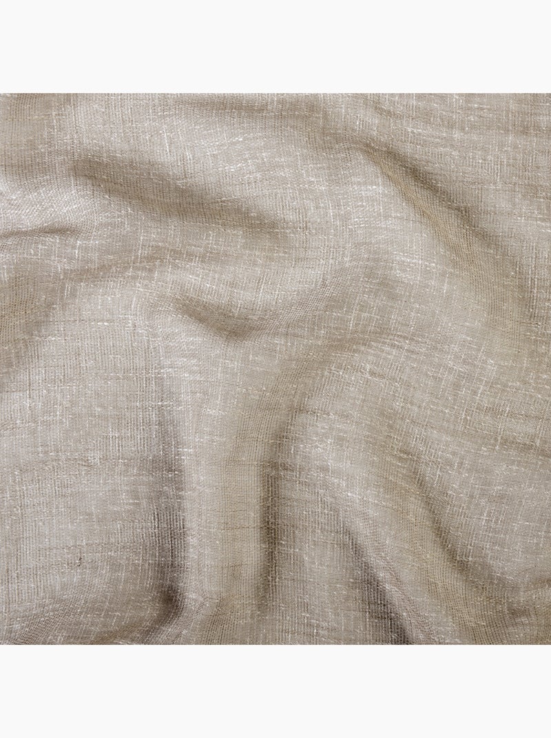 Voilage en polycoton chiné Taupe - Kiabi