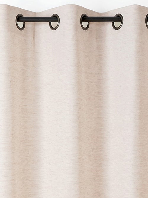 Voilage en polylin  - Effet naturel à oeillets - Kiabi