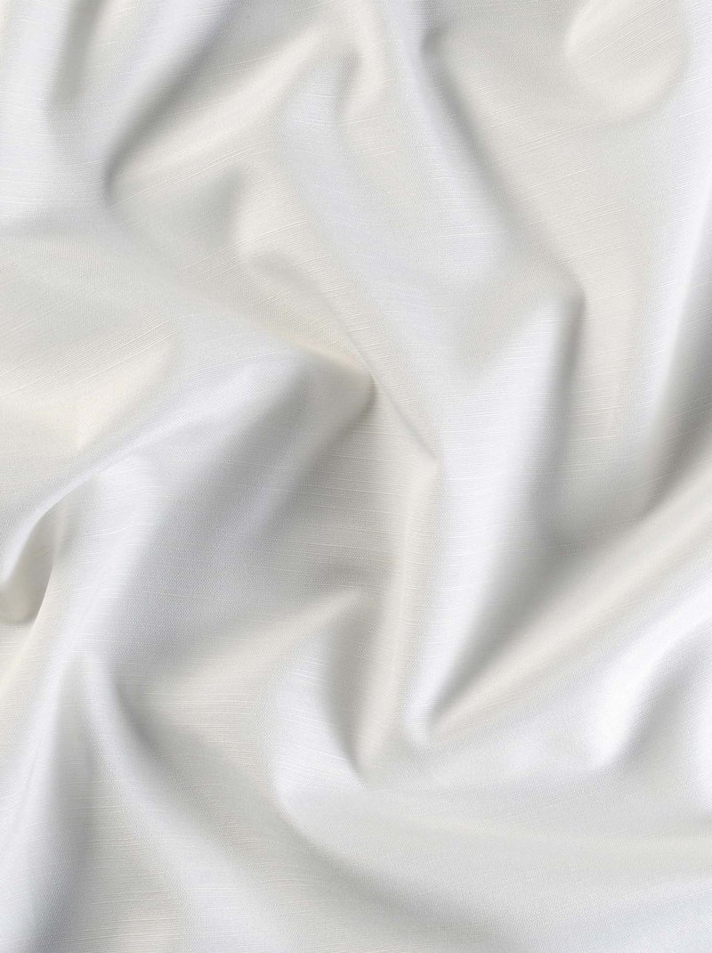 Voilage en polylin  - Effet naturel à oeillets Blanc - Kiabi