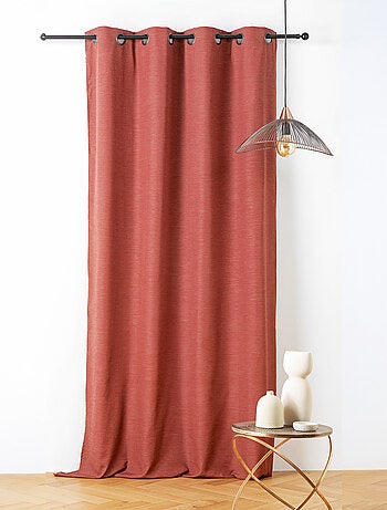 Voilage en polylin - Effet naturel à oeillets