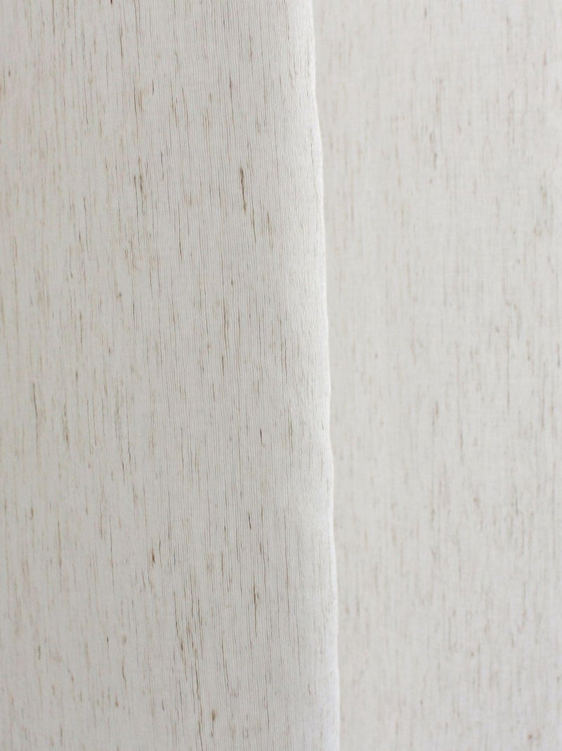 Voilage en polylin à œillets Blanc - Kiabi