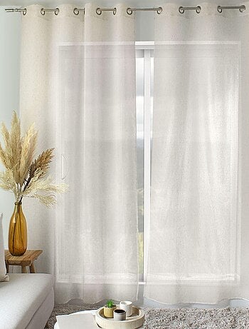 Voilage en polylin à œillets