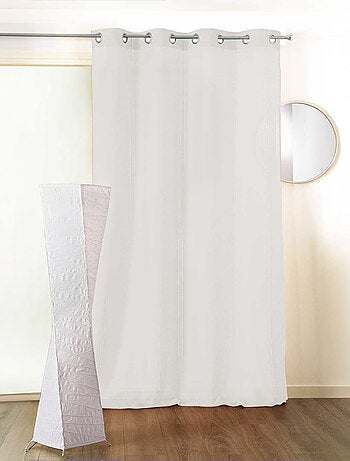 Voilage en Poly/Lin et Oeillets en Alu Brossé