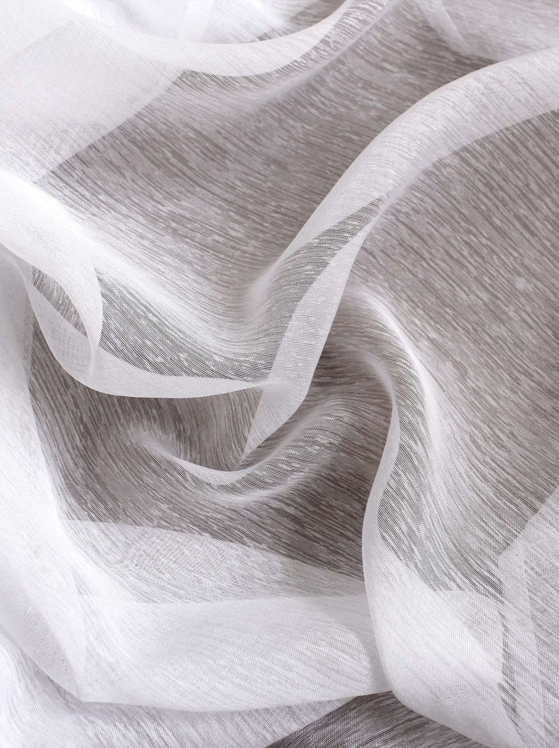 Voilage en tissu sablé effet satiné SABLÉ Blanc - Kiabi