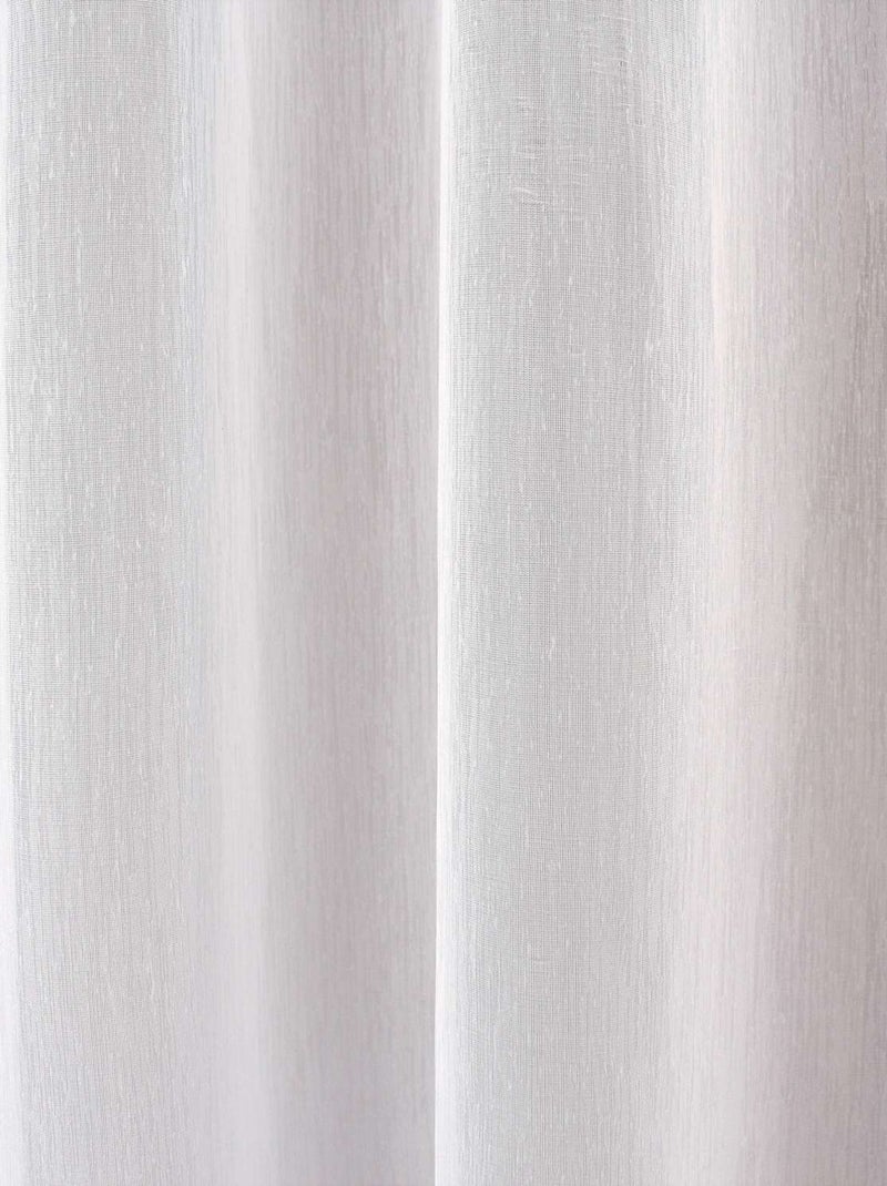 Voilage en tissu sablé effet satiné taille standard SABLÉ Blanc - Kiabi
