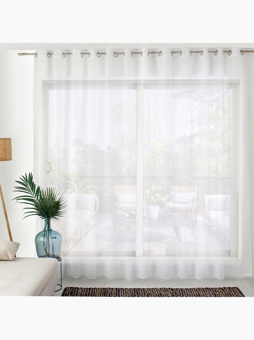 Voilage en tissu sablé effet satiné très grande largeur SABLÉ - Kiabi Voilage en tissu sablé effet satiné très grande largeur SABLÉ - Kiabi