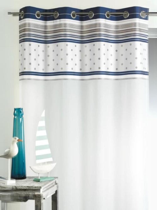 Voilage en voile avec parement à rayures horizontales - Kiabi