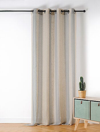 Voilage en voile rayé