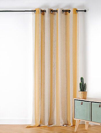 Voilage en voile rayé