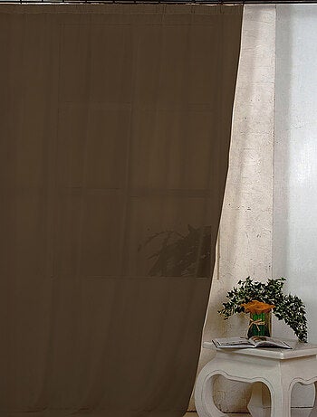 Voilage en voile tamisant à galon fronceur