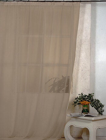 Voilage en voile tamisant à galon fronceur