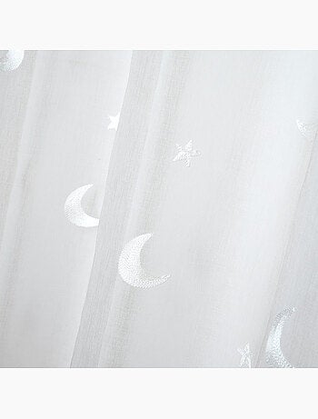 Voilage enfant brodé étoiles et lunes