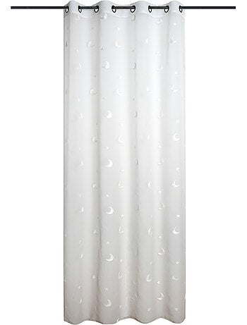 Voilage enfant brodé étoiles et lunes