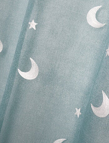 Voilage enfant brodé étoiles et lunes