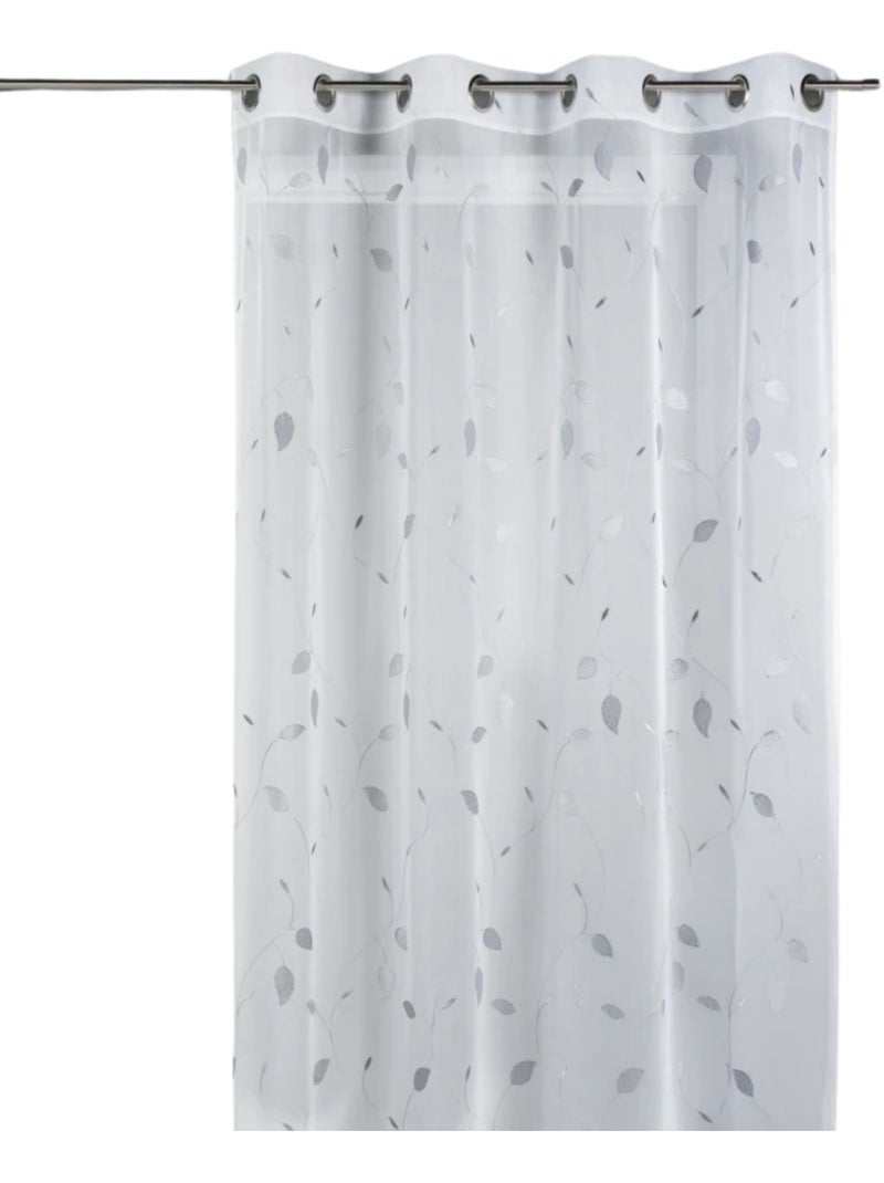 Voilage enfant motifs feuilles volantes Gris clair - Kiabi