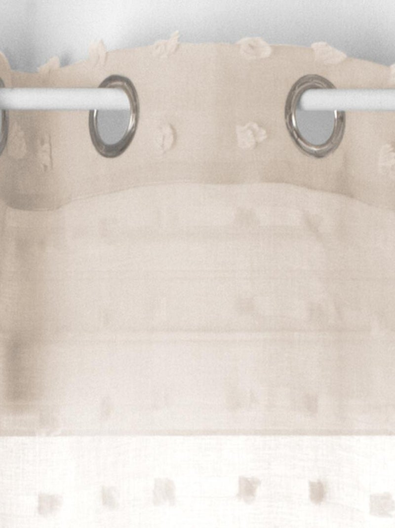 Voilage enfant petits pompons Beige clair - Kiabi