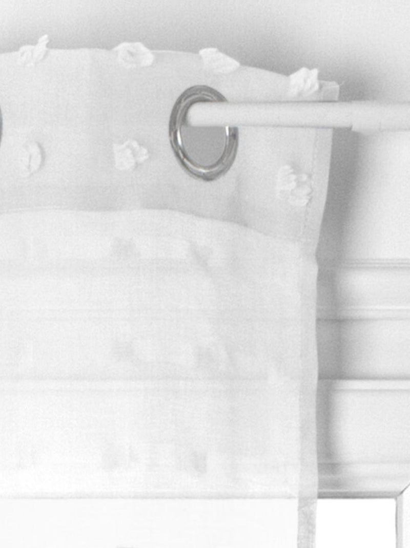 Voilage enfant petits pompons Blanc - Kiabi