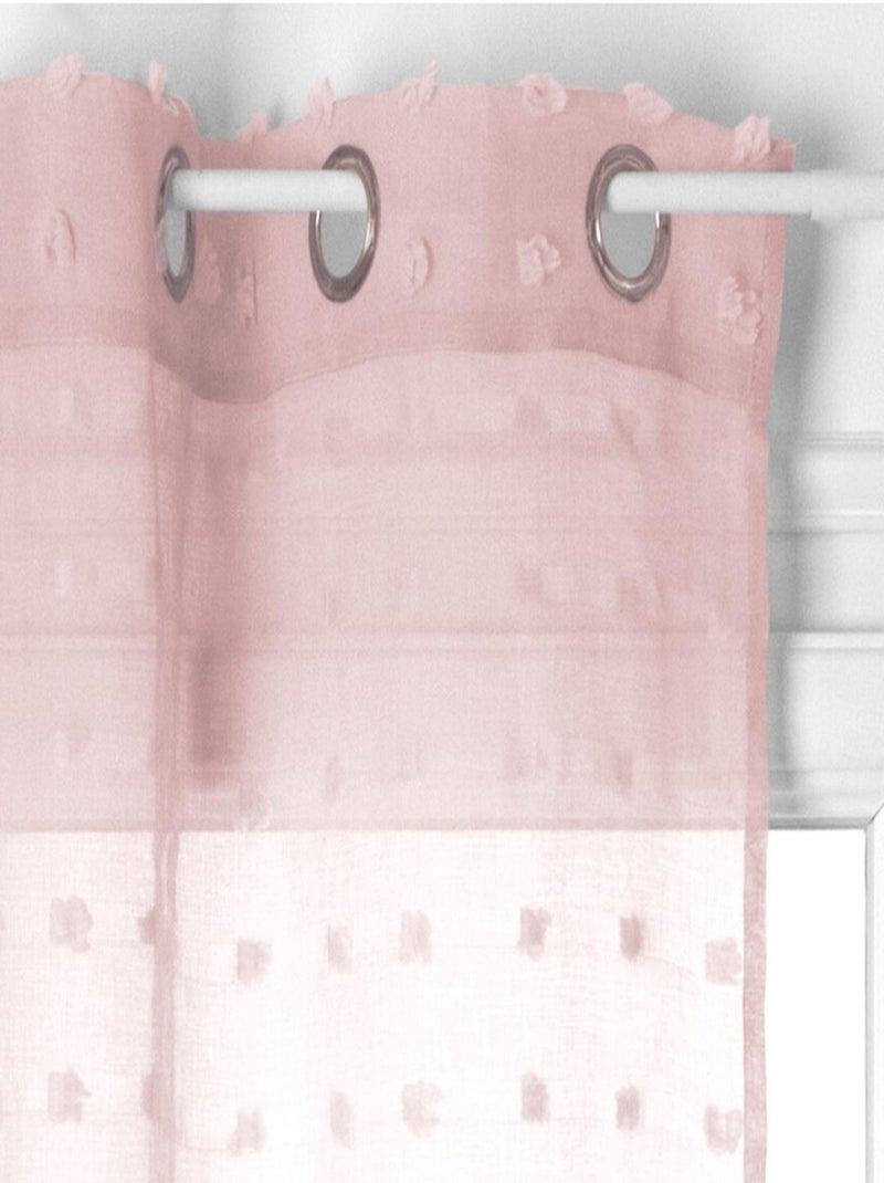 Voilage enfant petits pompons Rose clair - Kiabi