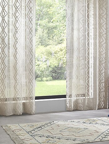 Voilage épuré à jacquard