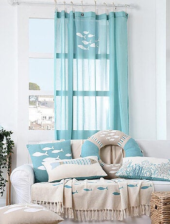 Voilage Esprit Marin Motifs Poissons