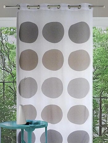 Voilage étamine avec des "Gros Pois