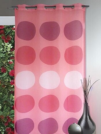 Voilage étamine avec des "Gros Pois