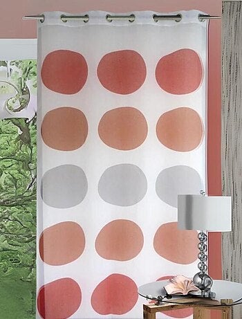 Voilage étamine avec des "Gros Pois