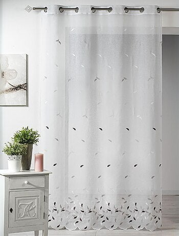 Voilage Etamine brodée avec bas festonné