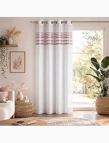 Voilage étamine parement tissé dans le haut