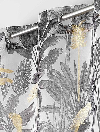 Voilage exotique aux impressions métallisées