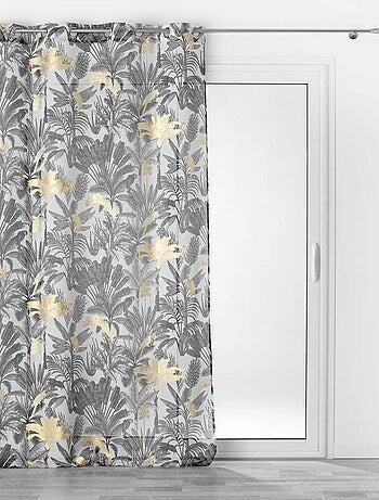 Voilage exotique aux impressions métallisées