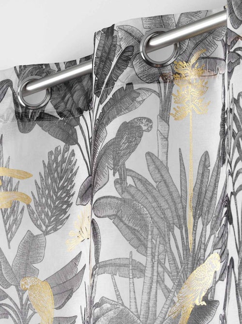 Voilage exotique aux impressions métallisées - Kiabi Voilage exotique aux impressions métallisées - Kiabi