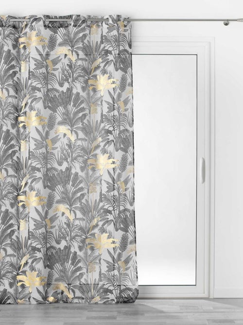 Voilage exotique aux impressions métallisées - Kiabi Voilage exotique aux impressions métallisées - Kiabi