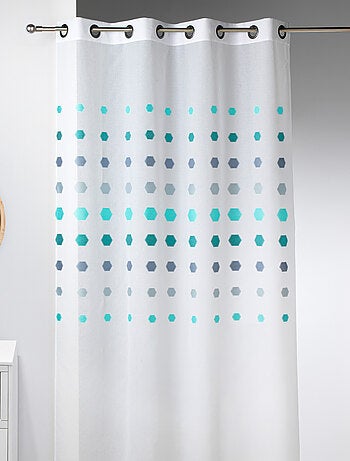 Voilage fantaisie à pois géométriques