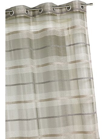 Voilage fantaisie à rayures horizontales de différentes tailles