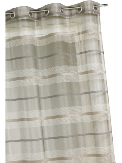 Voilage fantaisie à rayures horizontales de différentes tailles - Kiabi
