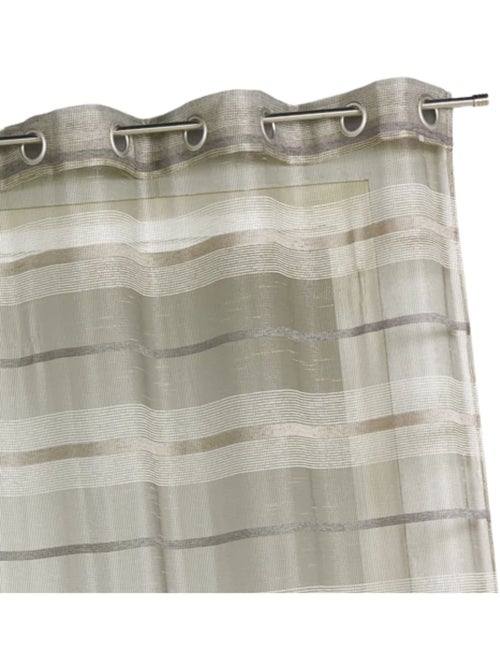 Voilage fantaisie à rayures horizontales de différentes tailles - Kiabi