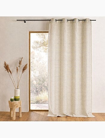 Voilage fantaisie à rayures horizontales "Joyeux