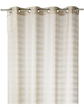 Voilage fantaisie à rayures horizontales "Joyeux