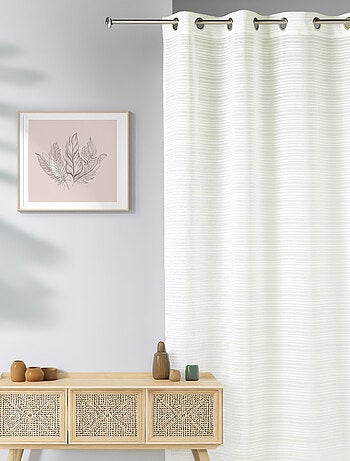 Voilage fantaisie à rayures horizontales "Joyeux