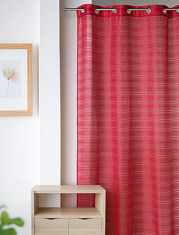 Voilage fantaisie à rayures horizontales "Joyeux