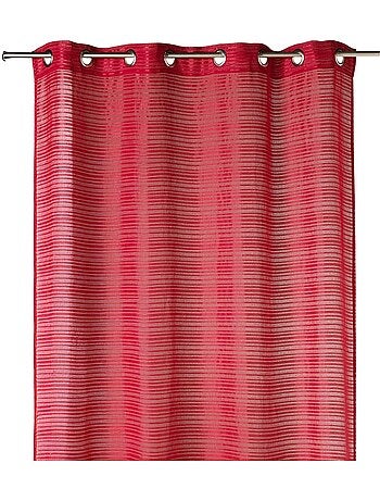 Voilage fantaisie à rayures horizontales "Joyeux